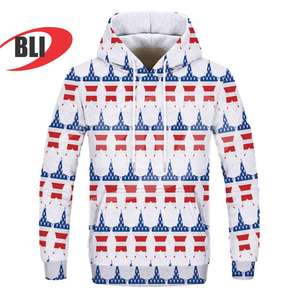 Pull à capuche en coton polaire de haute qualité à sublimation complète Sweats à capuche personnalisés à la mode sublimés pour hommes - Product Image 3