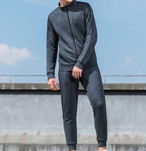 Men's Front Full Zip Tight Neck Causal Tracksuit With Side Stripe Men's Slim Fit Sweatsuit - Product Image 4