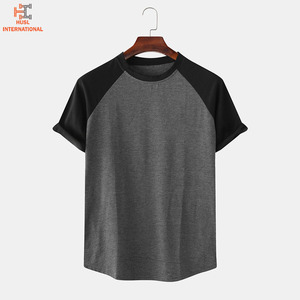 เสื้อยืดผู้ชายผ้าคอตตอนและใยไม้ไผ่ลำลองผ่าหน้าทรงหลวม - Product Image 2