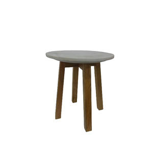 Modern High Quality <b>White</b> Brown New Color <b>Wooden</b> Top Metal Based Sofa Side <b>Stool</b> Living Room Home Use Similar Coffee Tables - Product Image 3