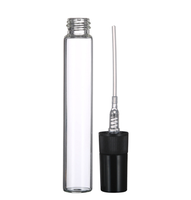 Vente en gros usine : Flacon tubulaire en verre de 10 ml pour huile de parfum avec capuchon pulvérisateur à vis en plastique, atomiseur de poche, sérigraphié et givré