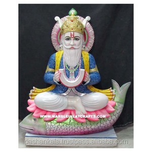 Estatua de mármol tallado a mano, Makrana, Jhule Lal Bhagwan - Product Image 1