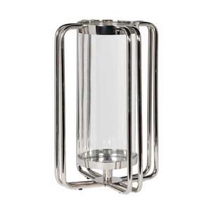 Portavelas Decorativo de Acero Inoxidable y Cristal Transparente para Velas Tipo T, para Sala de Estar, Dormitorio, Mesa de Comedor - Product Image 1