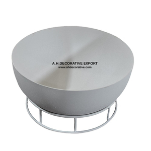 Cuenco gris Mate con recubrimiento de polvo, tazón de Metal de alta calidad para fruta, decoración del hogar - Product Image 2