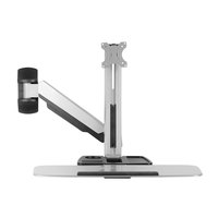 Bureau réglable en hauteur pour maison, meuble de bureau ergonomique, à montage mural, avec support pour CPU