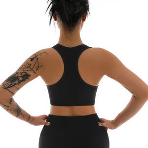 Haute qualité femmes Sexy course Yoga sport soutiens-gorge impression personnalisée XL XS Polyester/coton vêtements de sport respirant léger ensembles - Product Image 5