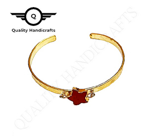 Pulsera de ágata verde hecha a mano, joyería de moda de la India, joyería de alta calidad, chapado en oro y Metal de latón - Product Image 6