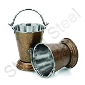 高品质铜桶巴尔蒂餐具不锈钢迷你餐具仿古纹理颜色