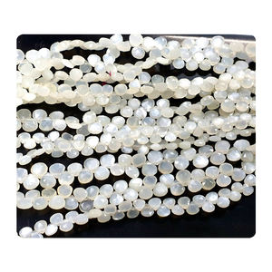 Venta al por mayor 8 pulgadas hebra 7MM facetado en forma de corazón Rosa piedra lunar cuentas 100% Natural Briolette hermosa 4MM 6MM fabricación de joyas - Product Image 6