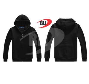 Ropa deportiva de lana de algodón Uso regular Causal Manga larga Zip Up Hoodie Slim Fit Personalizaciones Logo Sudaderas con cremallera para hombres - Product Image 2
