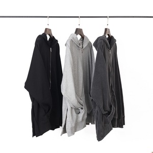 Vente en gros de sweats à capuche zippés pour hommes hiver polyester/coton teint uni avec fermeture éclair jusqu'au sommet - Product Image 4