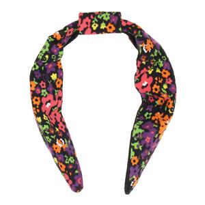 Diadema de satén con estampado Floral de alta calidad para mujer, nudo Vintage, tela Multicolor cubierta, accesorios para el cabello, tocado Vintage con lazo - Product Image 2