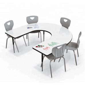 Table en forme de croissant pour élèves de maternelle Cartmay, <span class=keywords><strong>bureau</strong></span> et chaise pour enfants en classe - Product Image 4