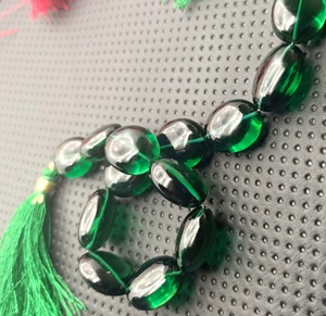 Prezzo all'ingrosso verde quarzo Briolette perline di perline naturale di buona qualità pietra preziosa sintetica ovale laboratorio creato creazione di <span class=keywords><strong>gioielli</strong></span> - Product Image 5