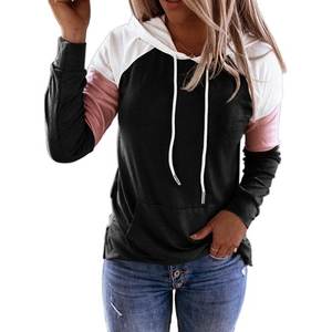 Sudadera con Capucha para Mujer OEM, Talla Grande, Bloques de Color, Manga Larga - Product Image 2