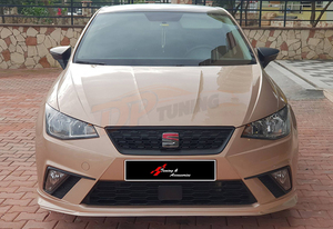 Seat Ibiza MK5 2017 - 2020 labio delantero divisor cuchilla frontal crudo negro mate superficie de plástico de alta calidad Ibiza Kit de Spoiler frontal - Product Image 3