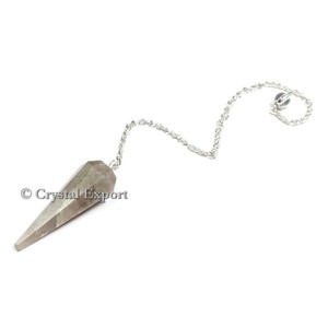 Pendule à 6 facettes en quartz fumé - Product Image 1