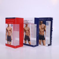 Emballage de vêtements pliant magnétique transparent avec logo Boîte en plastique PET Impression de logo en relief Fabricant