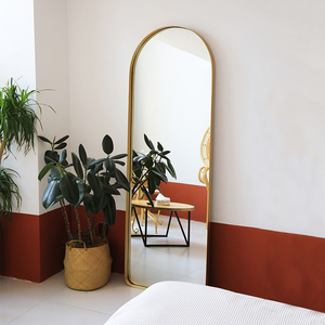 מותאם אישית גדול גדול זהב קשת מתכת ממוסגר מלא אורך הלבשה רצפת מראה Espejo דה Piso - Product Image 2