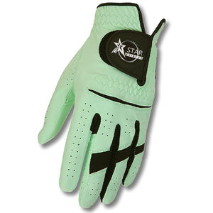 Gants de golf en cuir de cabretta véritable respirants avec protection UV et logo personnalisé haut de gamme - Product Image 5