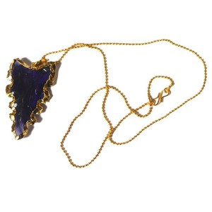 Collier à boutons de flèche, en verre bleu galvanisé, classique américain, meilleur rapport qualité/prix - Product Image 1