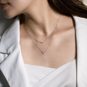 Collar multicapa de plata, joyería de moda, Kolye - Product Image 1