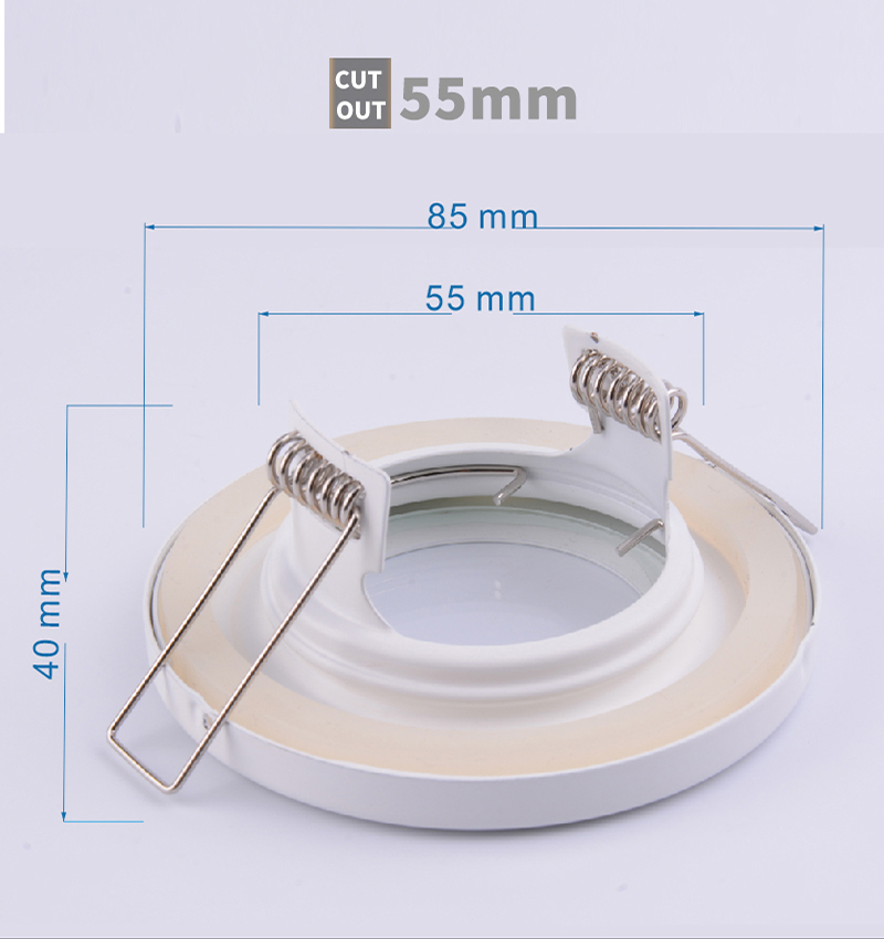 Round White Bathroom Spotlights IP65 Waterproof Recessed LED Downlight