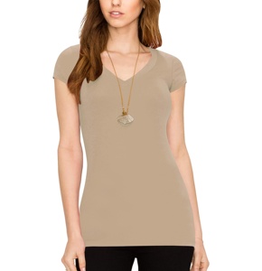 T-shirts décontractés d'extérieur pour femmes, style long et tendance, à manches courtes, prix abordable, en solde - Product Image 1