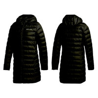 Veste matelassée d'hiver pour femme, brodée, respirante, imperméable, séchage rapide, coupe-vent, réversible, fermeture éclair, écologique, longueur standard