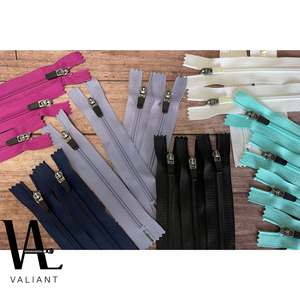 VALIANT # Cremallera de nailon deportiva de 3 hilos con extremo cerrado y deslizador de goma, modelo VAL-N3-002, dientes y longitud personalizables - Product Image 2
