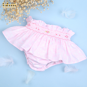 ชุดเดรสพิมพ์ลายดอกไม้เรขาคณิตขนาด100% Cotton-BB2498 - Product Image 1