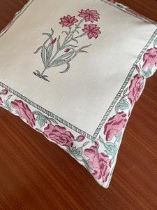 ปลอกหมอนอิงผ้าฝ้ายพิมพ์ลายบล็อกด้วยมือสไตล์อินเดีย,ผ้าคลุมเบาะผ้าฝ้ายแคนวาส - Product Image 4