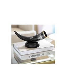 Corne décorative pour taille personnalisée et polie à la main pour la base de la corne pour la couleur naturelle de la corne et la conception de la jante en laiton - Product Image 1