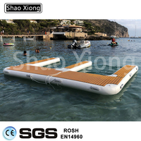 Station de Ski flottant en teck gonflable en forme de goutte d'eau, moteur pour bateau