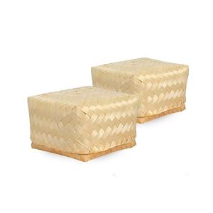 Boîte-cadeau en bambou tissé artisanal du Vietnam de haute qualité en gros, boîte à lunch artisanale, récipient alimentaire - Product Image 2