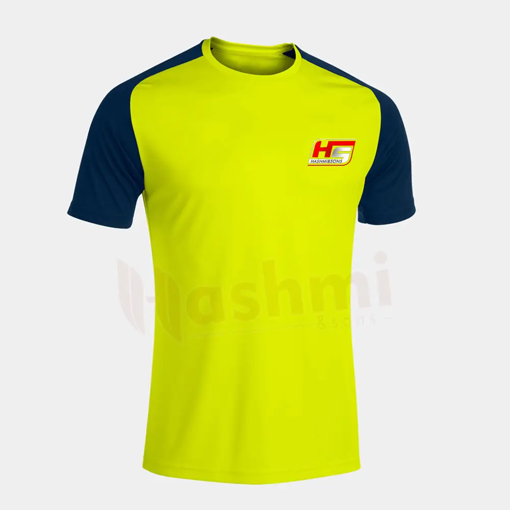 Gym Fitness Cotton T Shirt Men Running Sports Tshirt Summer Yellow Sport T shirt For Sale