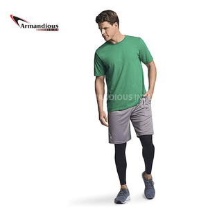 Camiseta de manga larga informal para hombre, diseño personalizado, logotipo liso, tejido de punto de poliéster/algodón, estilo de manga corta, patrón sólido - Product Image 5