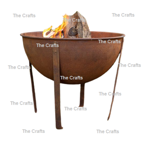 Brasero en fer avec support, qualité supérieure, forme ronde, foyer pour la décoration du jardin, accessoires - Product Image 4