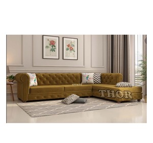 Sofá de madera con diseño de caña, conjunto de muebles para sala de estar, conjunto de sofá de madera, decoración para el hogar y el jardín, último L - Product Image 1