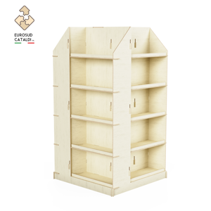 Incredibile display in legno ad incastro. Made in Italy in betulla altezza 165 cm per negozi e supermercati. - Product Image 1