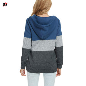 Pull à capuche multicolore pour femmes, vêtement décontracté à la mode avec fermeture éclair, tissu molletonné en coton de haute qualité, Logo personnalisé, vente en gros, collection 1/4 - Product Image 3