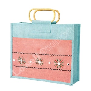LOWELLCRAFT Geometric Pattern <b>Extra</b> <b>Large</b> Burlap Beach Handbag Reusable Shoulder Grocery Market Travel French Eco Shopping <b>Bag</b> - Product Image 1
