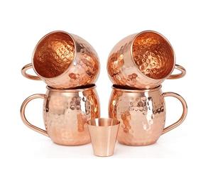 Taza para beber agua martillada de cobre, taza de café de forma redonda de último diseño para vajilla y uso en la cocina - Product Image 1