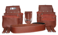 Arceau de ceinture en cuir véritable, disponible en noir, combo pochette à outils, charpentier, 11 poches pour Kit d'outils, support organisateur