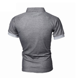 Manches courtes en jersey de coton 100% personnalisé pour chemises pour hommes motif solide de plusieurs couleurs à séchage rapide - Product Image 4