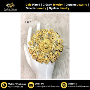 <b>Ring</b> African Jewellery Design <b>Set</b> <b>Gold</b> Plated Wedding Party - Product Image 3