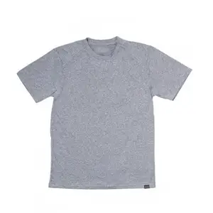 Dri-güç aktif erkek kısa kollu gri T-Shirt orta T shirt erkek pamuk streç ekip T-Shirt iç çamaşırı