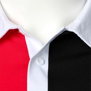APEX XL เสื้อยืดกอล์ฟแขนสั้นผ้าคอตตอน100% เข้ารูปบางสีเสื้อโปโลแห้งเร็วพิมพ์ลายได้ตามต้องการ6XL - Product Image 4