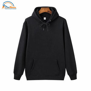 Sudadera con capucha para hombre y mujer, prenda deportiva Unisex con diseño de logotipo personalizado, de algodón 100, color negro, para invierno - Product Image 2