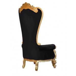 Fauteuil capitonné de luxe pour mariage et hôtel, chaise de loisirs moderne en bois, 2 pièces - Product Image 5